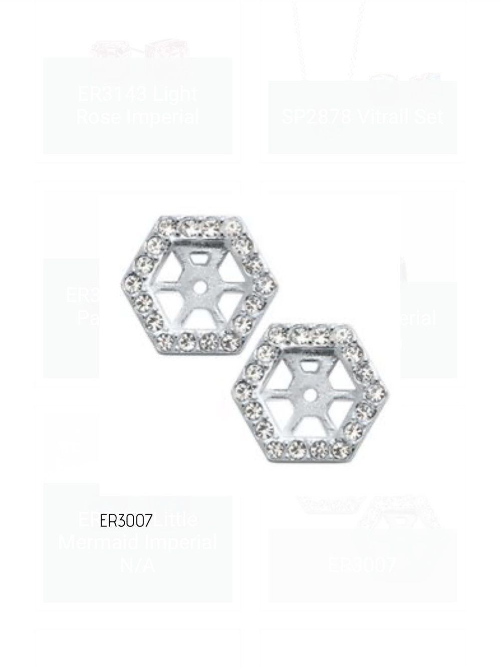 Origami Owl Silver Pavé Hexagon Halo Earring Jacket